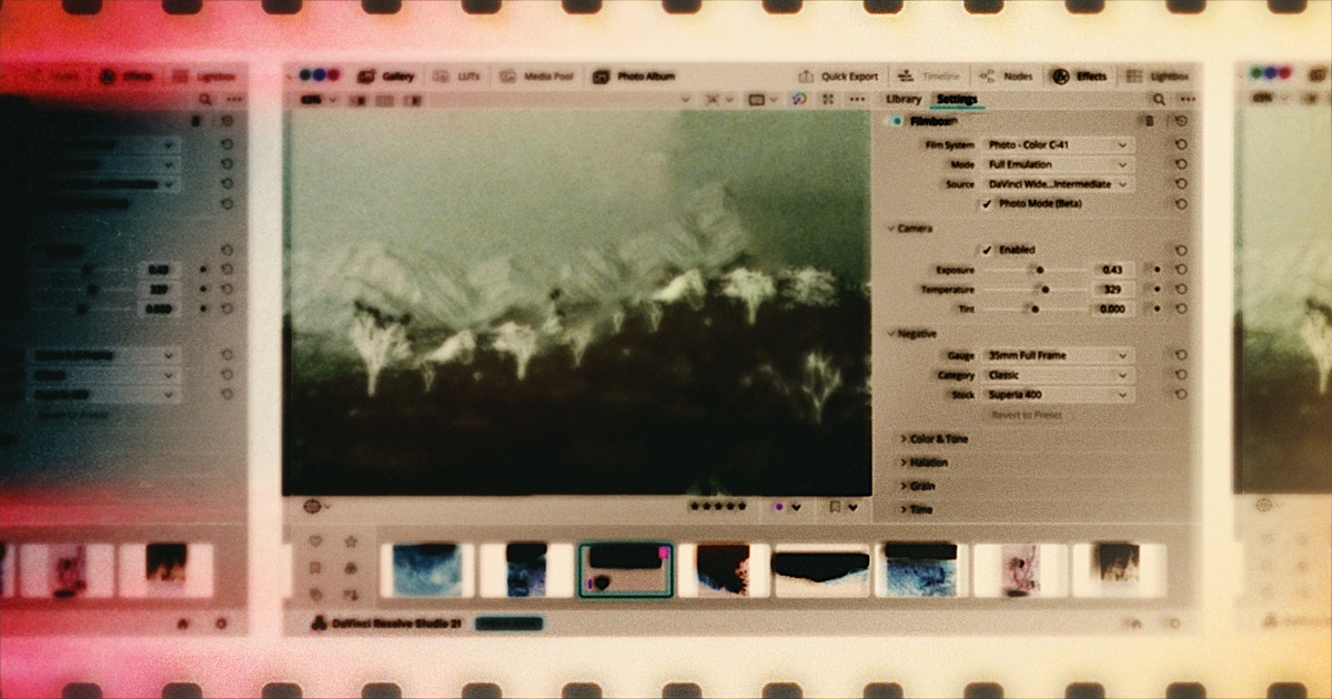 Filmbox Photo Mode in DaVinci Resolve 21 Photo page
